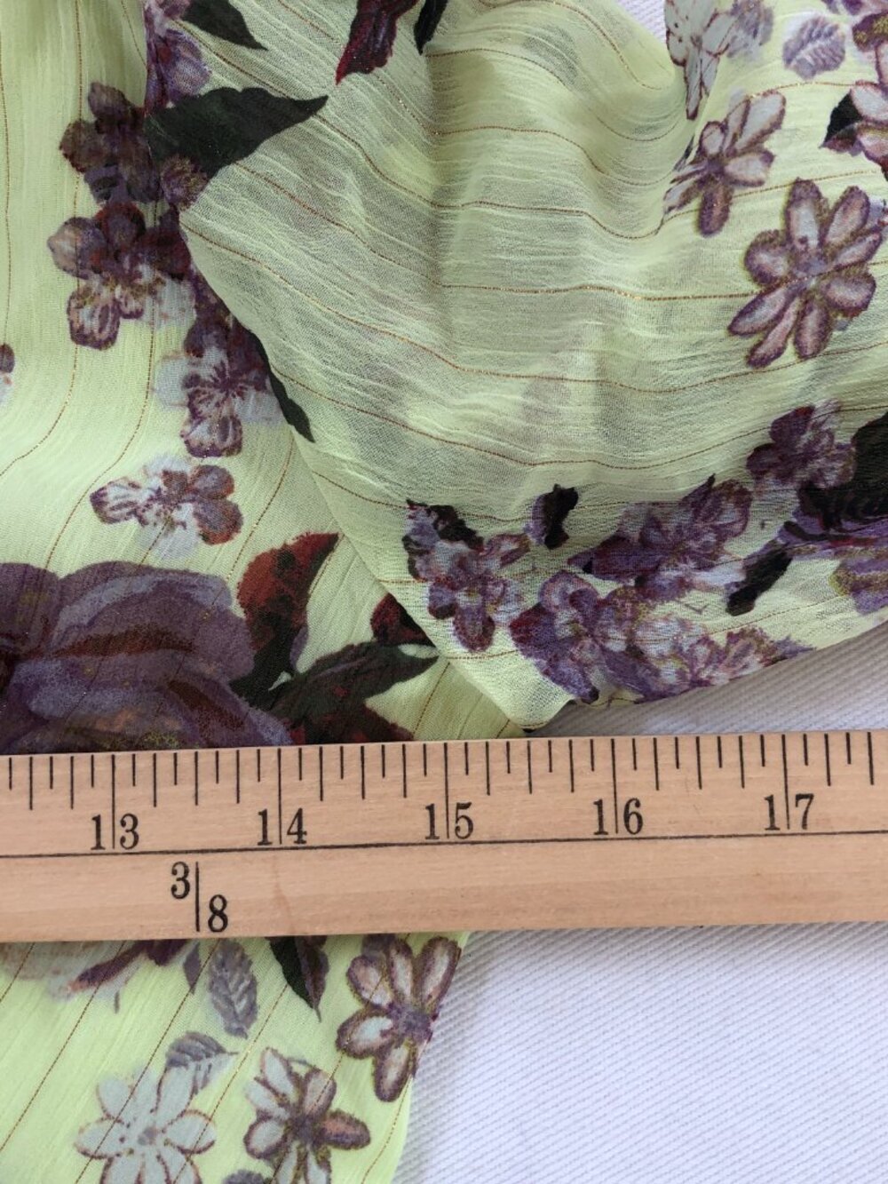 Fourteenth Place Ella Tiered Chiffon Green Floral Dress XS NWT Forest Fairy - Picture 7 of 10